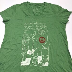 Farm Fresh The Dude Wants Peace and Love! T- Shirt Size Small New